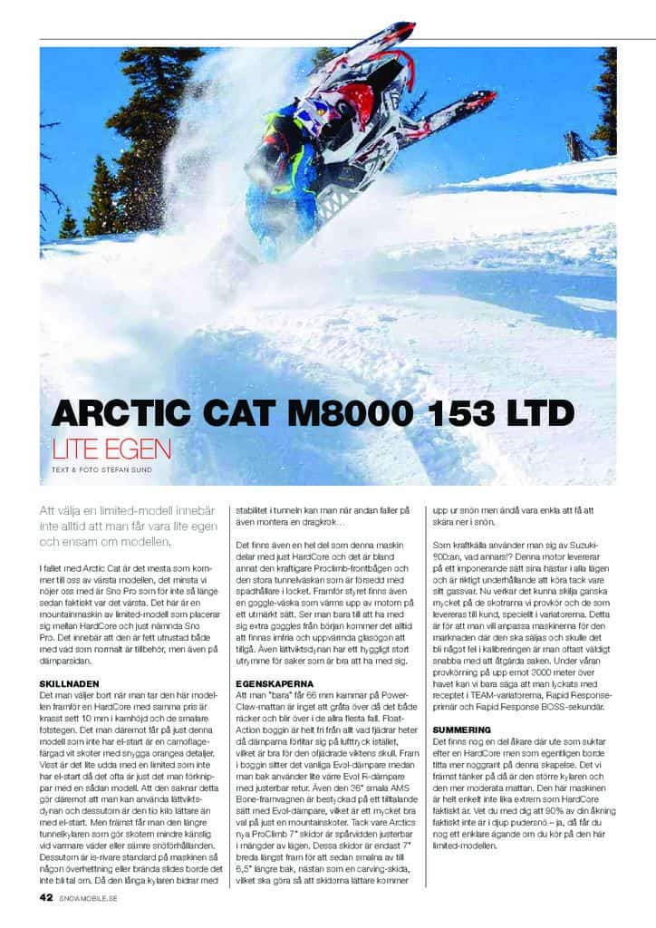 thumbnail of Arctic Cat M8000 153 LTD 2017